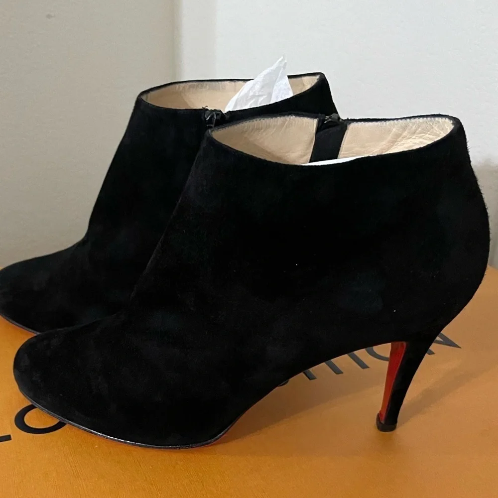 Christian Louboutin, Belle bootie, Lux Veau Velour EU37 85mm black suede - Picture 12 of 12